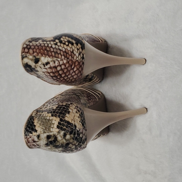 WILD DIVA Open toe animal print high heel shoes 8.5 (Ss33) - Picture 4 of 8